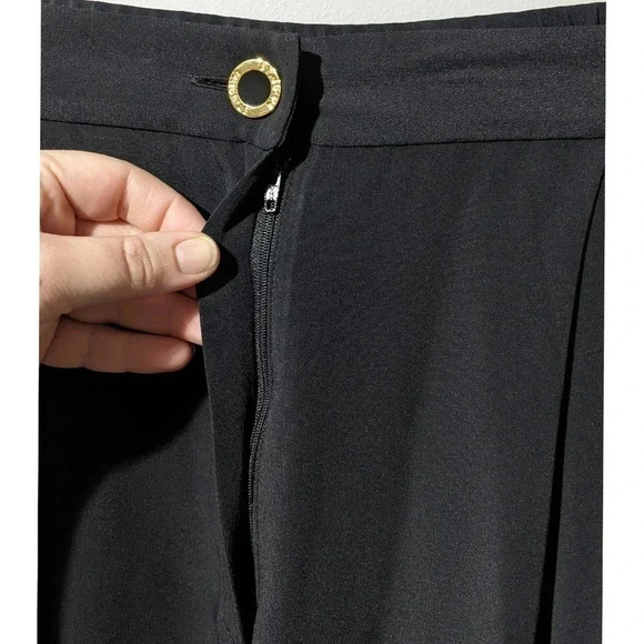 St. John Sport High Rise Wide Leg Silk Blend Pant - Picture 7 of 8